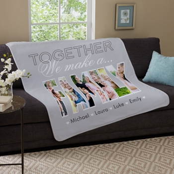 Together We Make A Family Photo Plush Blanket