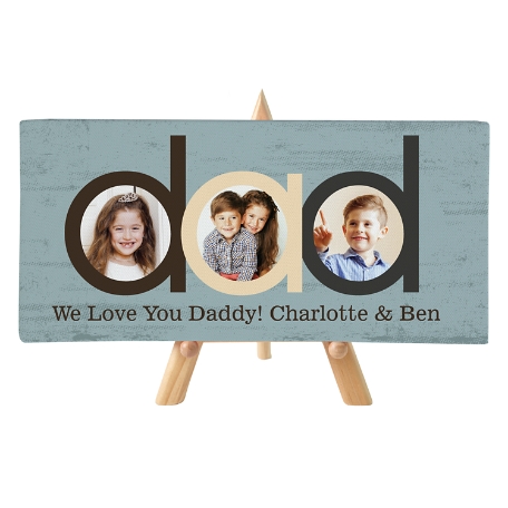 Dad Photo Message Canvas - 5x11 w/ Easel