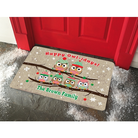 Happy Owl-idays Doormat