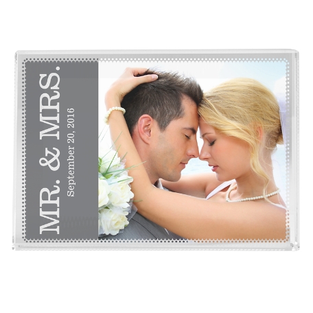 Photo Message Glass Block - Gray - Small