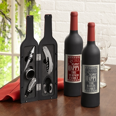 Cheers to Happiness 5-Piece Personalized Wine Tool Set