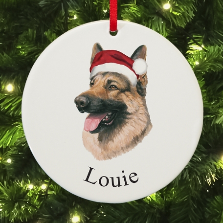German Shepherd Round Ornament