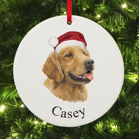 Golden Retriever Round Ornament