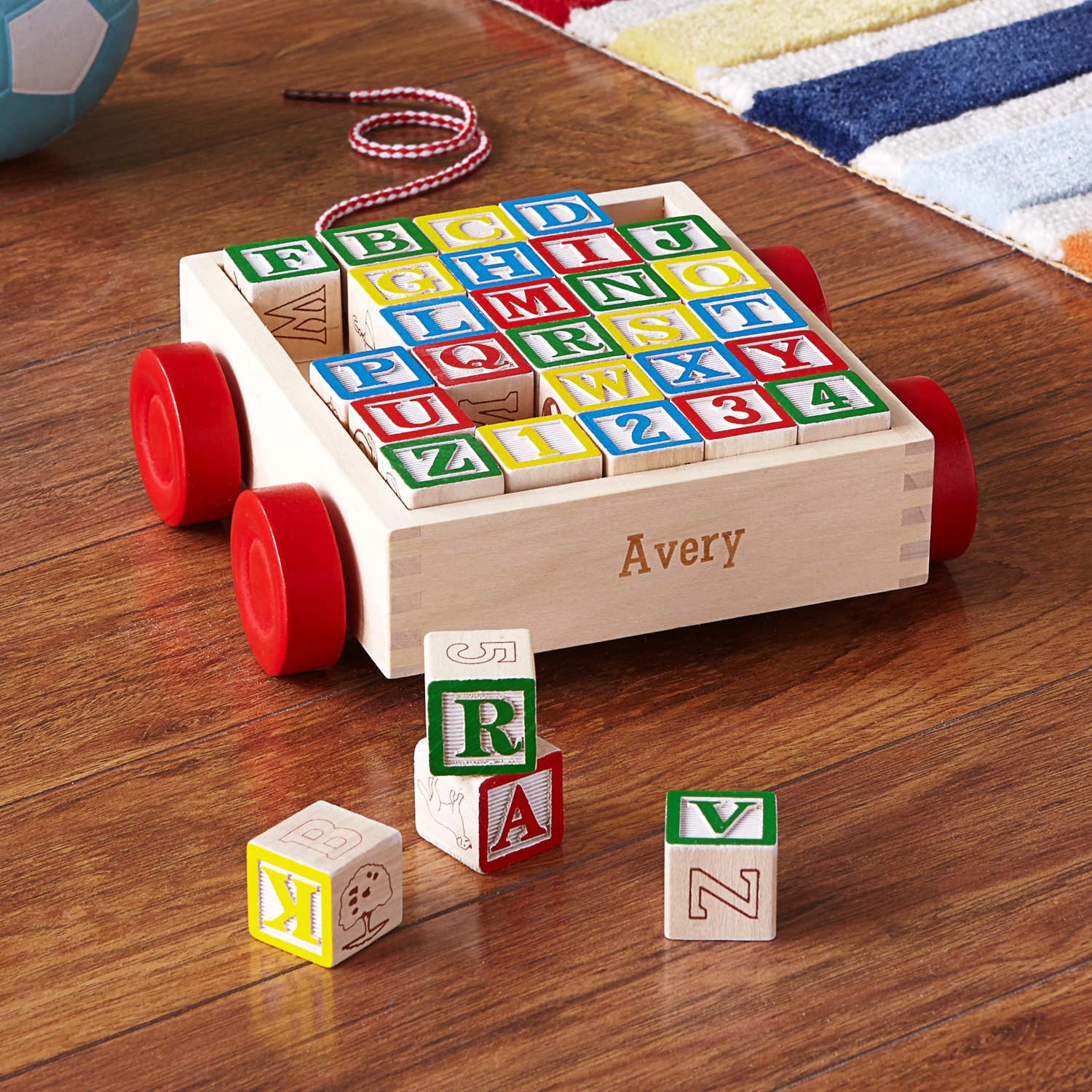 melissa & doug classic abc block cart