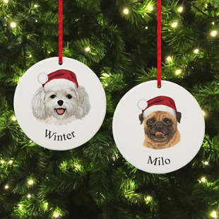Toy Dog Group Round Bauble
