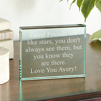 Personalized Message Glass Block
