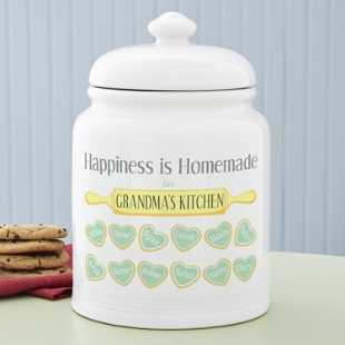 Happiness is Homemade Cookie Jar