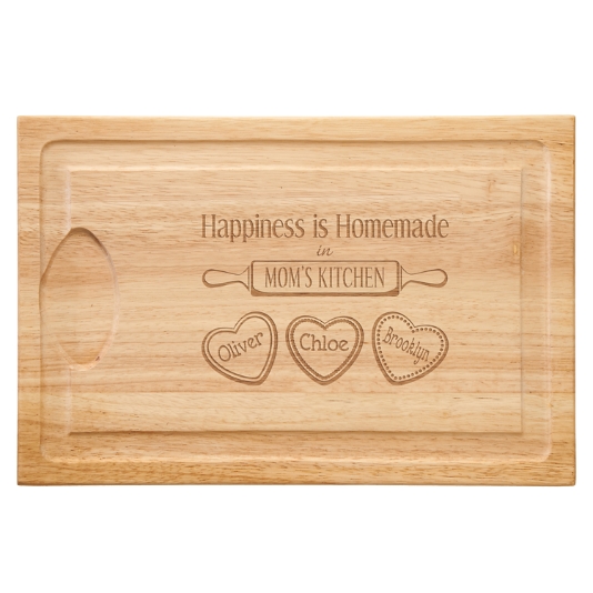 Personalized Happiness Is Homemade Cutting Board 