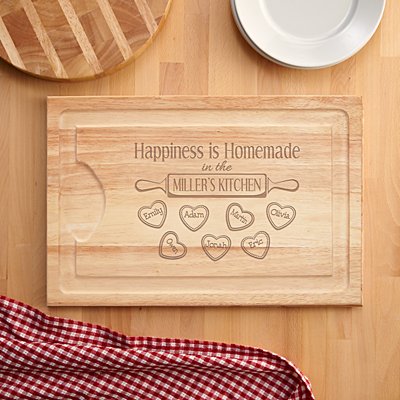 Happiness is Homemade Wooden Chopping Board