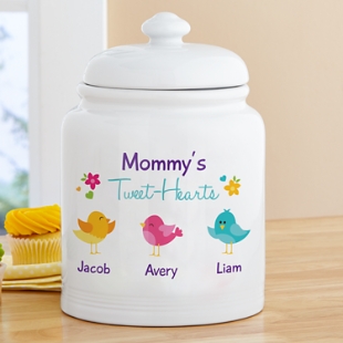 Grandma Cookie Jar, Glass Treats Container, Mom Personalized