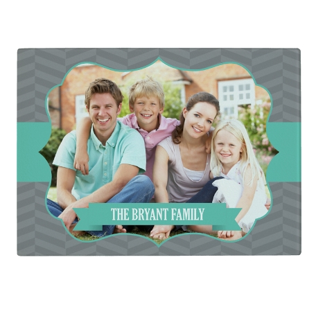 Photo Message Glass Cutting Board - Gray
