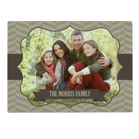 Photo Message Glass Cutting Board - Tan