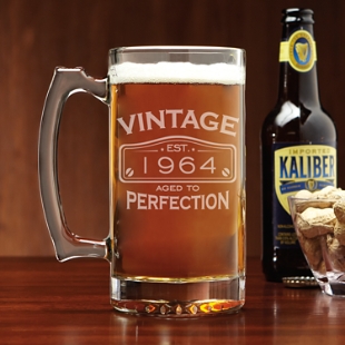 Classic Vintage Birthday Oversized Beer Mug