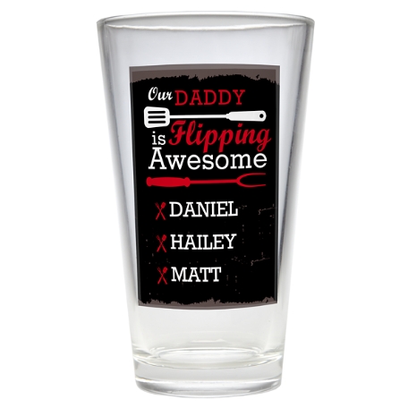 Flipping Awesome Pint Beer Glass - Our - Single