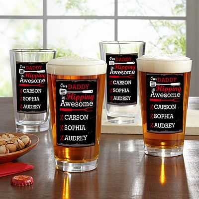 Flipping Awesome Pint Beer Glasses