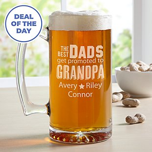 The Best Dads Get Promoted Oversized Beer Mug