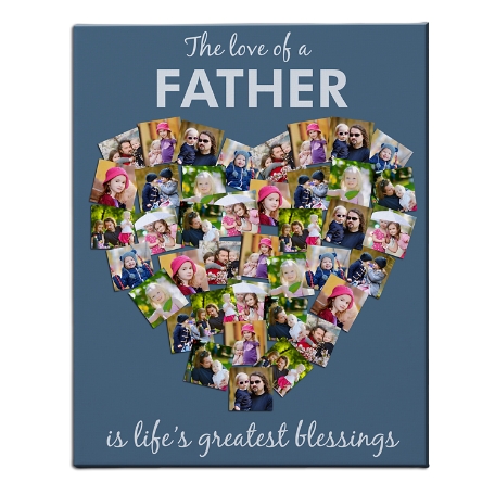 From the Heart Photo Canvas - Blue 11x14 - 10 Photos