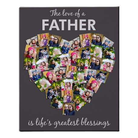 From the Heart Photo Canvas - Gray 11x14 - 10 Photos