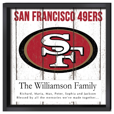 Nfl Pride Shadow Box Square San Francisco 49ers Personal Creations