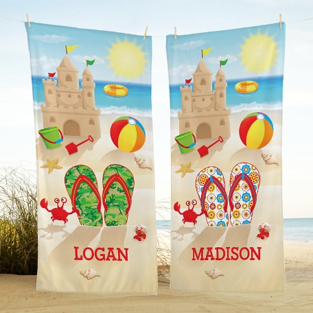 Flip Flop Fun Beach Towel