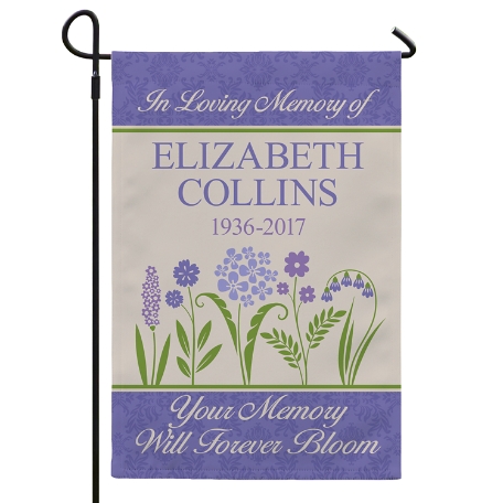 Memories Bloomed Garden Flag - With Stake