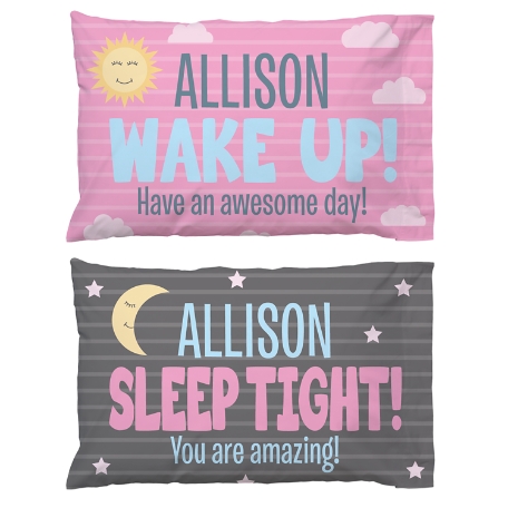 Wake Up! Pillowcases  - Set of 2 - Pink