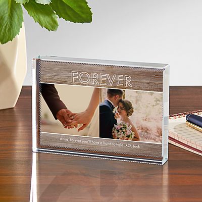 Message Of Love Photo Glass Block