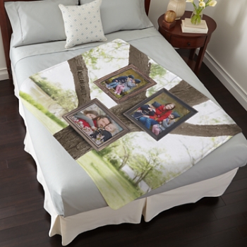 Photo Tree Plush Blanket