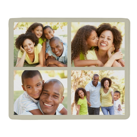 Picture Perfect Photo Tile Plush Blanket-Tan-L