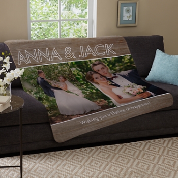 Message Of Love Photo Plush Blanket