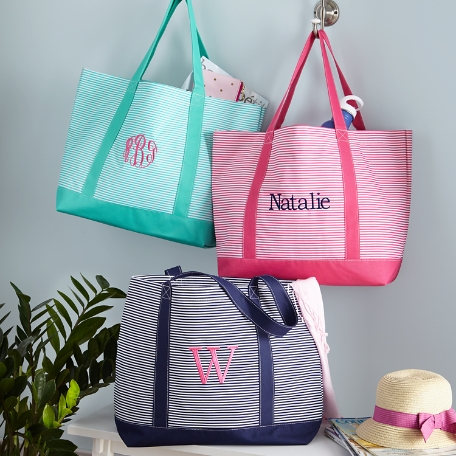 Pinstripe Tote