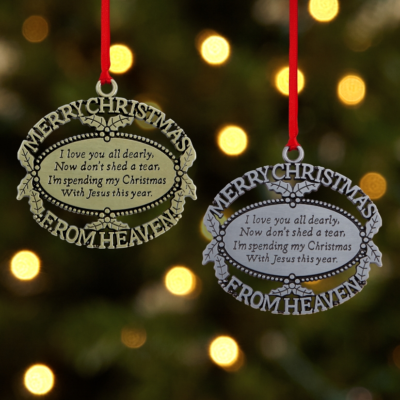 Merry christmas from heaven ornament personal creations