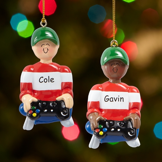 Video Gamer Christmas Ornament Personalized Boy Girl 