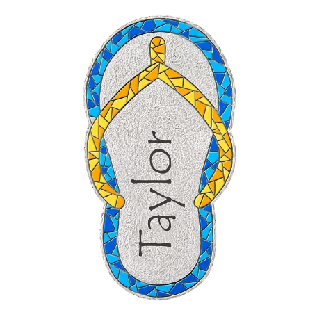 Mosaic Flip Flop Garden Stone