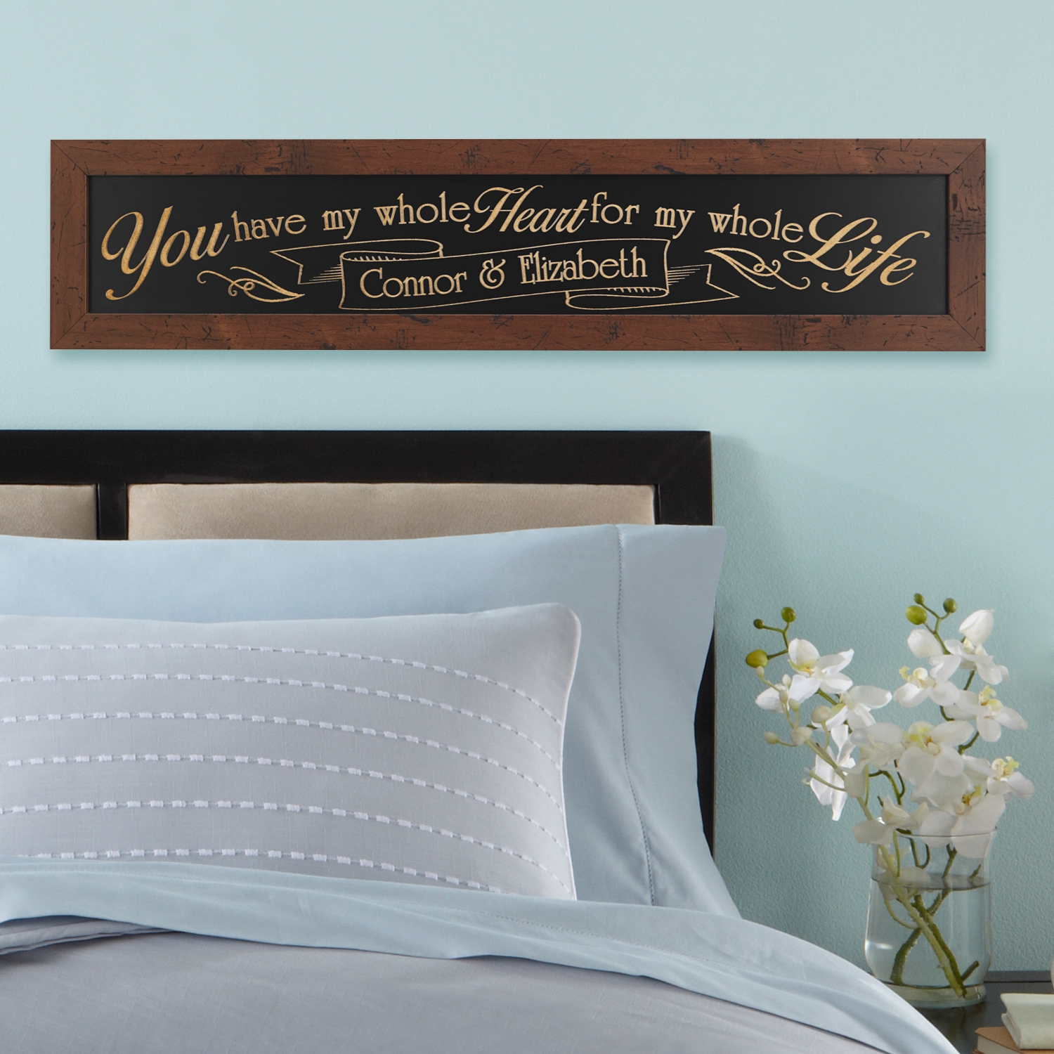 My Whole Heart Framed Wood Sign