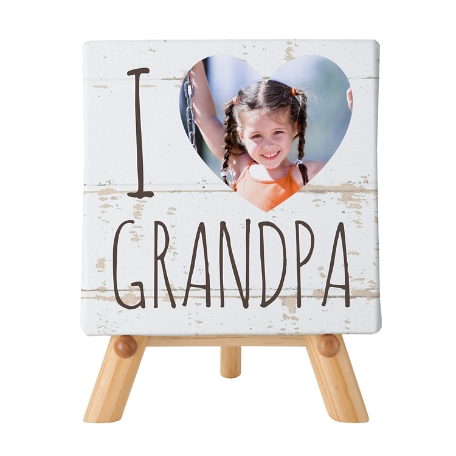 I Heart Photo Mini Canvas w/Easel