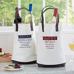 Banner Message Two Bottle Wine Tote