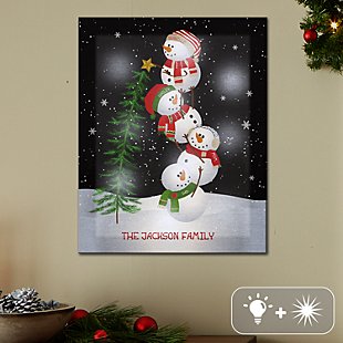 TwinkleBright® LED Lovable Snowman Canvas