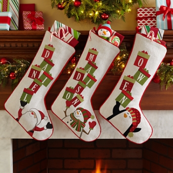 Stacking Presents Name Stocking