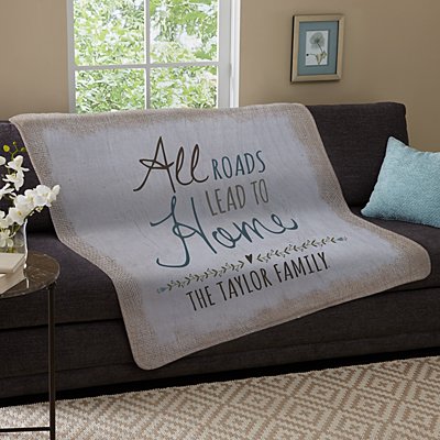 All Roads Lead to Home Plush Blanket
