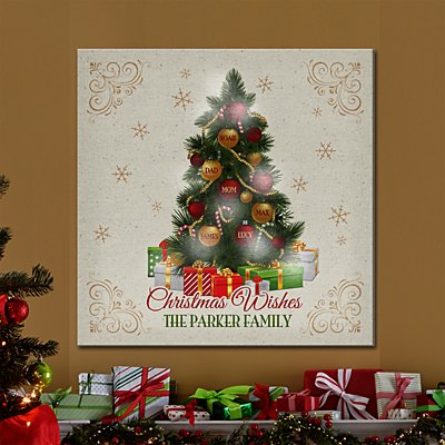 TwinkleBright® LED Christmas Wishes Canvas