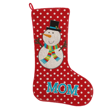 Create Your Own Stocking - Red w/Blue Letters