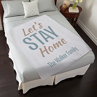 Let's Stay Home Plush Blanket