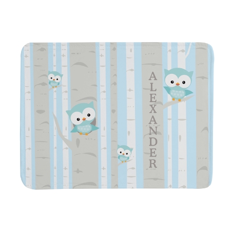 Little Owl Blanket - Blue