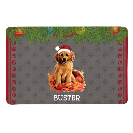 Golden Retriever Puppy Doormat Christmas Tree Personal Creations