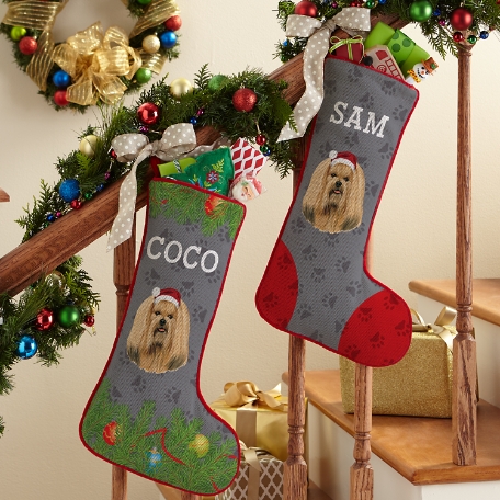 Lhasa Apso Stocking by Linda Picken©