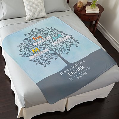 Loving Family Tree Plush Blanket
