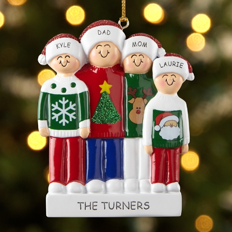 Ugly Sweater Family Ornament