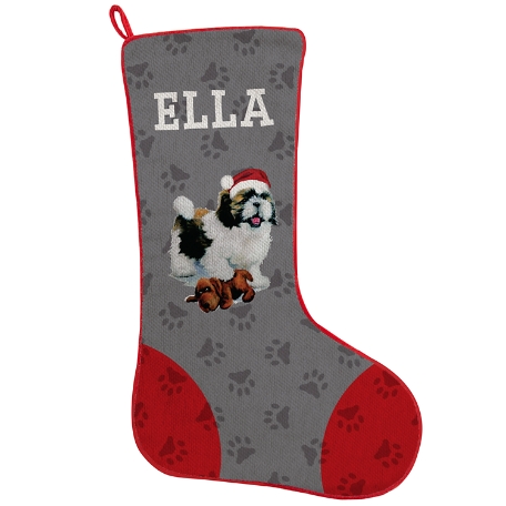 Shih-Tzu Puppy Stocking - Pawprints