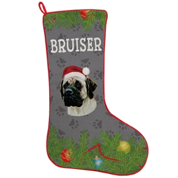 Mastiff Stocking - Christmas Tree